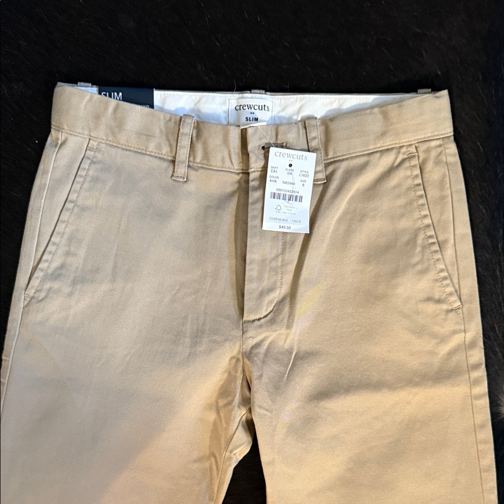 New with Tag Crewcuts Boy’a Khaki Chinos